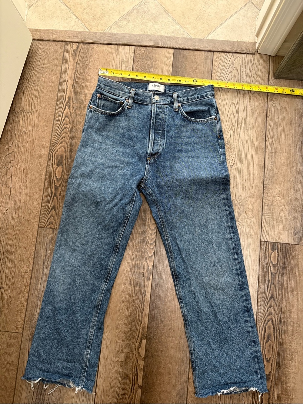 AGOLDE 90s Pinch Waist High Rise Straight Jeans Blue Size 27